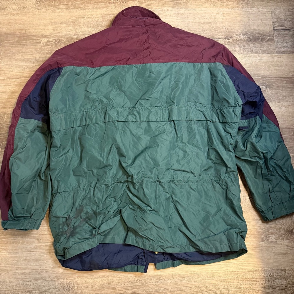 Vintage Columbia Sportswear Colorblock Parka Jacket Teal Burgundy Navy Mens XL - Picture 3 of 8